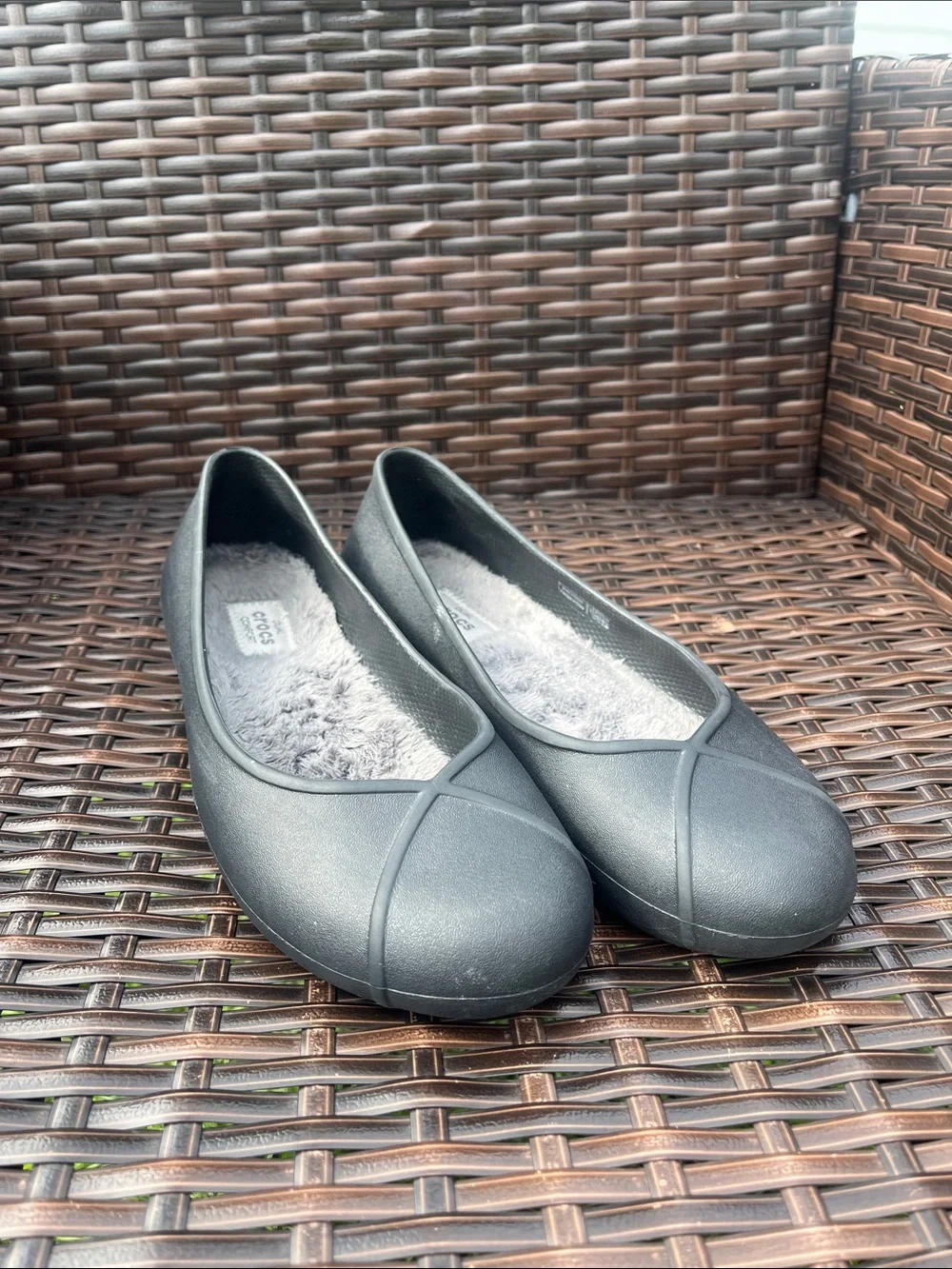 CROCS Women’s Black Lined Ballet Flat